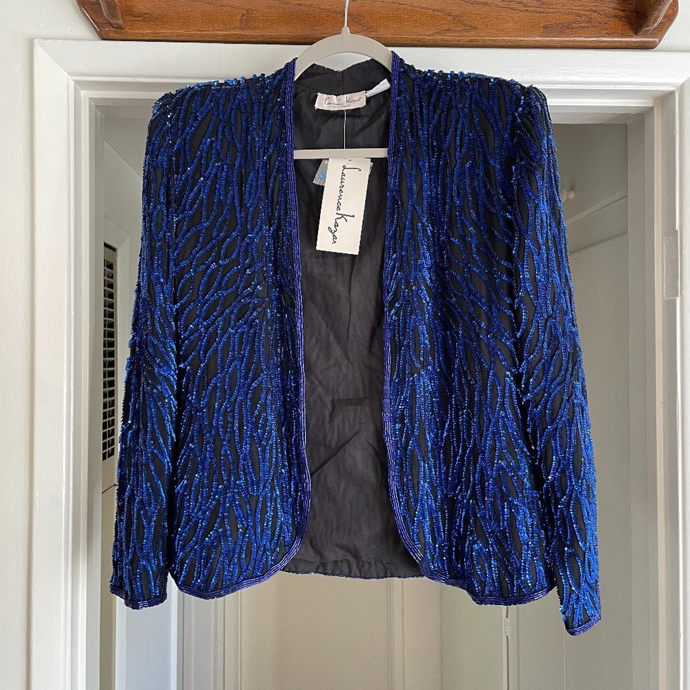Vintage Beaded Laurence Kazar Jacket Top